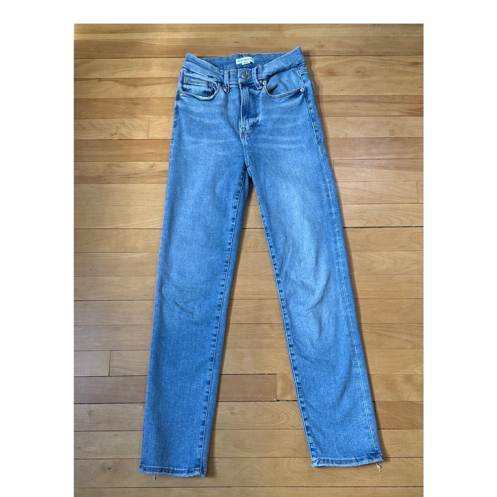 Good American Always Fits Good Classic Bootcut Jeans Light Wash Size 00-4